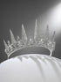 SWEETV Tiaras and Crowns for Women, Crystal Wedding Tiara for Bride, Metal Silver Crown, Costume Party Accessories for Birthday Halloween Prom...