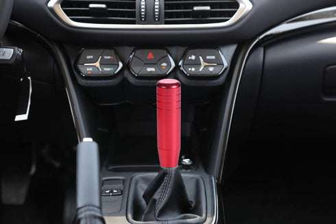 Metal Alloy Weighted Gear Stick Long Shift Handle Extension Shifter Knob Fit Most Manual Automatic Car Truck SUV Vehicle (Red)...
