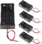 5pcs 18650 Battery Clip 2 Slots 7.4V Plastic 18650 Battery Storage Box Case with Black and Red Wire Leads for 18650 Battery with Connect Lead...