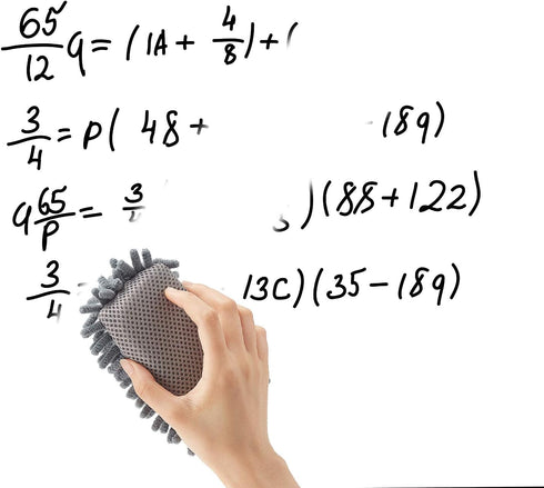 Zonon 4 Pieces Dry Erase Eraser Microfiber Shag Washable Whiteboard Eraser for Markers, Chalk, Classroom, Home and Office(Gray)...