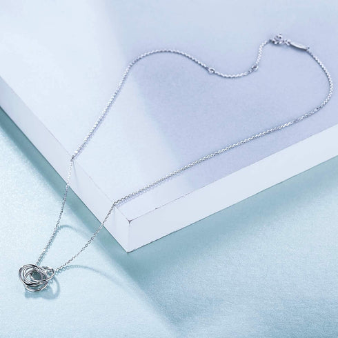 Four Generations Necklace - Sterling Silver Circle Necklace Gifts for Great Grandma...