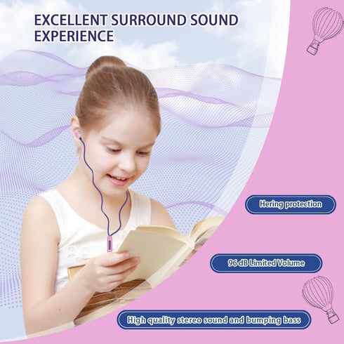 Donut Kids Earbuds, Earbuds for Kid Size Wired Earphones & in-Ear Headphones with Microphone and Lovely Earbuds Storage Case Gifts for School Girl...