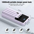 Portable Charger with Built in Cables,High Speed Power Bank 10000mAh Travel Battery Pack 5 Outputs 3 Inputs Portable Phone Charger Backup Battery ...