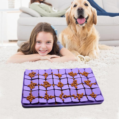 Silicone Snuffle Mat for Small Medium Dogs,Slow Feeder Lick Mat for Pet Slow Down Eating,Encourages Natural Foraging Skill,Interactive Feed Game T...