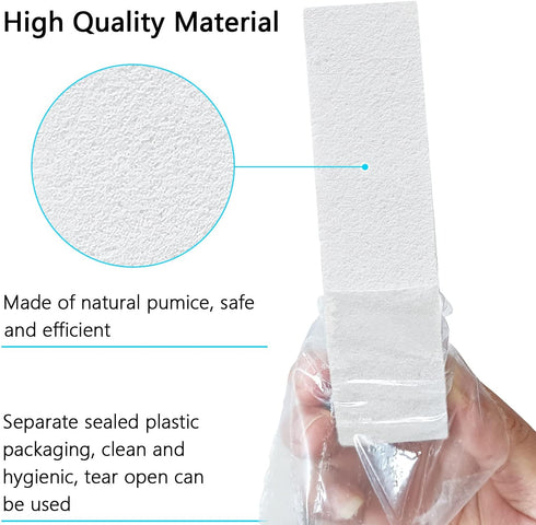 Pumice Stone for Toilet Bowl Cleaning,Scouring Stick Powerfully Cleans Away Limescale Stain,Hard Water Rings, Calcium Buildup,Iron&Rust. Remover f...