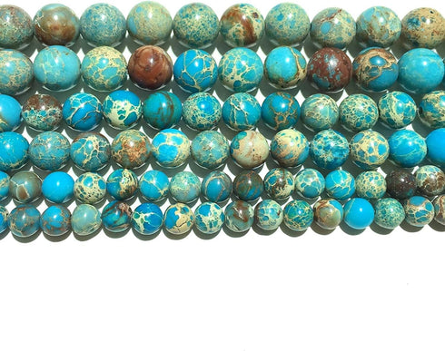 4/6/8/10mm Blue Imperial Jasper Gemstone Loose Beads Round Beads 15.5" Per Strand...