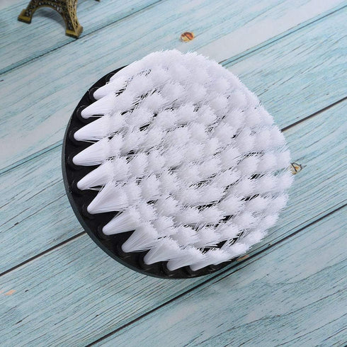 1Pcs 5" White Drill Brush Attachment for Cleaning Carpet Leather and Upholstery Kit...