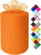 Tulle Rolls Fabric 6 Inch by 100 Yards Orange Tulle Spool for Tutu Table Skirt Wedding Gift Wrapping Party Decorations DIY Crafts Supplies...