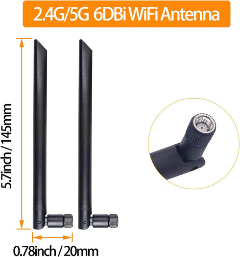 8265AC/8265NGW Wireless NIC Module M.2 NGFF for Jetson Nano Support 2.4GHz / 5GHz 300Mbps / 867Mbps Dual Band WiFi and Bluetooth 4.2 | Assembly In...