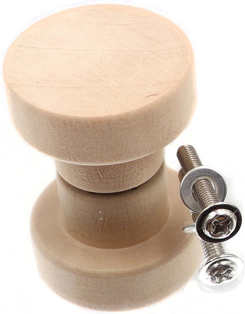 binifiMux 10-Pack 1-3/8 Inches Round Wood Unfinished Dresser Drawer Pulls Handles Knobs for Cabinet Cupborad...