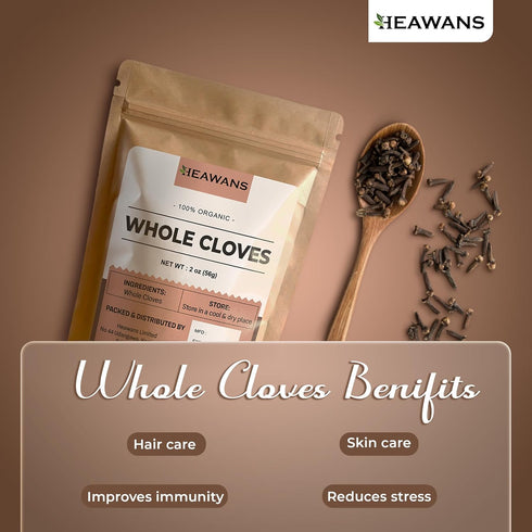 Heawans Hand Picked Premium Grade Organic Whole Cloves 2 oz, Packed form a USDA certified farm...