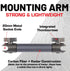 Bulletpoint Carbon Fiber + Kevlar Mounting Arm - 10cm Arm Compatible with iPhone and Android Smartphones - Fits 20mm Attachment Ball...