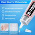 B7000 Jewelry Glue Clear for Rhinestone, Cridoz 3.7 fl oz Craft Adhesive Glue with Precision Tip Multi Function Fabric Glue for Metal Stone Gradua...