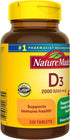 Nature Made Vitamin D3 2000 IU (50 mcg), Dietary Supplement for Bone, Teeth, Muscle and Immune Health Support, 220 Tablets, 220 Day Supply...