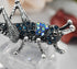 Gyn&Joy Blue Crystal Rhinestones Grasshopper Jump Cricket Insect Brooch Pin...