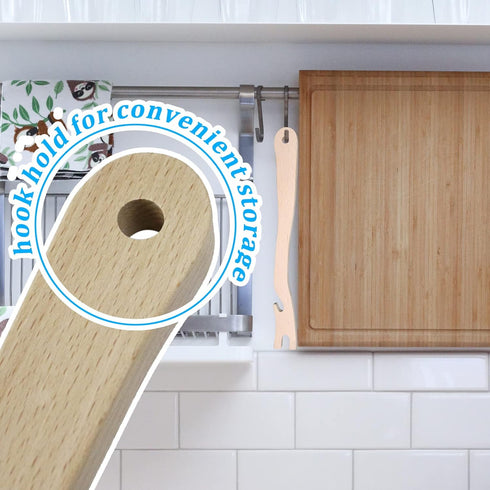 Wooden Oven Rack Push Pull Stick for Oven, Toaster Oven, Air Fryer, Baking Kitchen Appliances (14 inch)...