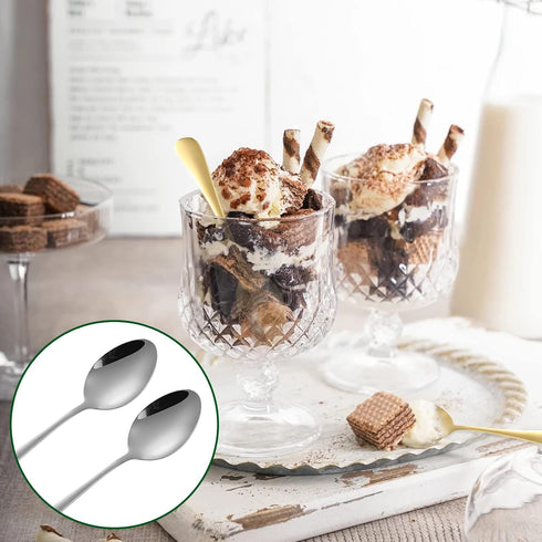 8 Pcs Demitasse Espresso Spoon, SourceTon Stainless Stee Mini Coffee Spoons for Dessert, Coffee Sugar, Tea, Appetizer (4.9 Inch)...