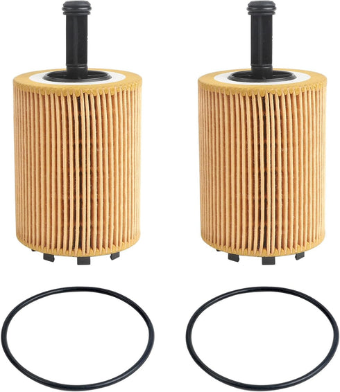 Oil Filter Compatible with Audi A3 VW Beetle Bora CC Eos Golf Jetta Passat Eurovan Replaces# HU 719/7 X, 045115466, 071115562 (2Pcs)...