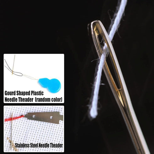 26pcs Heavy Duty Hand Sewing Needles Kit Leather Craft Tools Include 15 Leather Sewing Needle 6 Curved Needle 4 Threaders and 1 Thread unpicker Su...