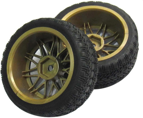 12mm Hub Wheel Rims Rubber Tires for RC 1/10 on-Road Touring Racing Car A for RC 1: 10 on-Road Racing car, Drift, Touring car (4pcs)...
