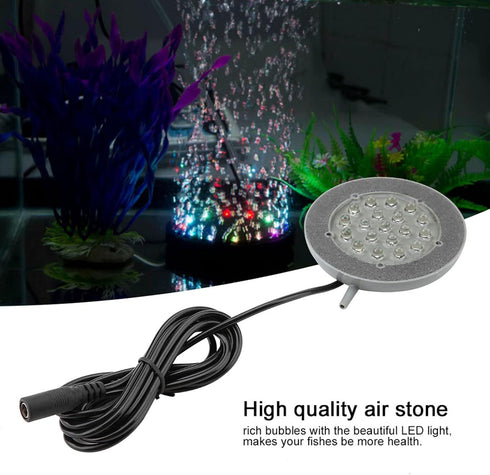 LED Aquarium Air, Light Control Changing Lamp Fish fish tank bubbler Bubble Stone Tank Decoration US Plug 100 240V...