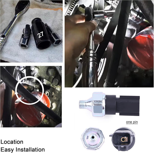5149059AA JCCGLOBAL Oil Pressure Sensor Sender Switch compitable with Chrysler Aspen Dodge Dakota Durango Nitro RAM 1500 2500 3500 Pickup Van,Comm...
