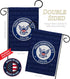 Breeze Decor Proud Grandparent Sailor Garden Flag Armed Forces Navy USN Seabee United State American Military Veteran Retire Official House Banner...