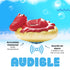 Aquatopia Charlie Crocodile Baby Bath Thermometer with Digital Audible Alarm, Floating Toy, Beeps Too Hot or Too Cold, Red...
