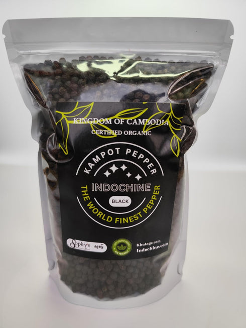 Organic Kampot Pepper Rare Cambodian Peppercorns Black 4 Ounce...