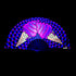 Neva Nude Rave Folding Hand Fan - UV Blacklight Reactive Handheld Fan with Drawstring Case | Perfect for Summer Festivals, Raves, Carnivals, Conce...