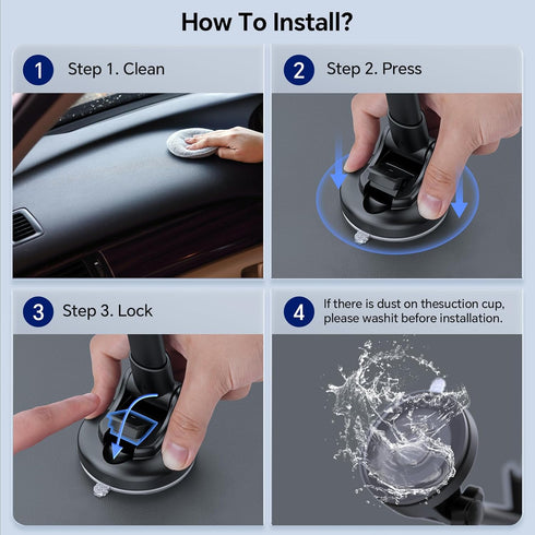 HHJ Phone Holders for Your Car,2-in-1 Car Phone Holder Mount, Car Dashboard Windshield Air Vent Hands-Free Car Phone Holders for iPhone All Phones...