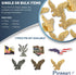 PinMart Patriotic Eagle 7 Lapel Pin Set– Bold American Eagle– Enamel Lapel Pin with Clutch Back for Coats, Suit Jackets, and Lanyards, Set of 7 pc...