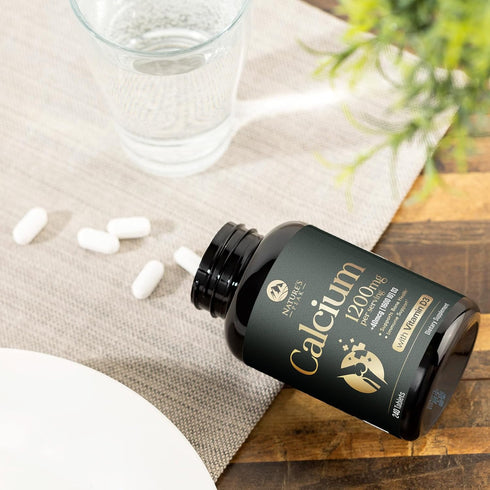 Calcium 1200 mg with Vitamin D3, Calcium Supplement Vitamins, Supports Bone Strength, Teeth & Immune System, Calcium Supplements for Women & Men, ...