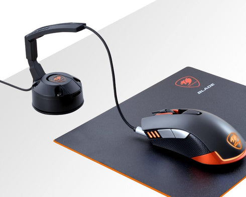 Cougar gaming CGR-XXNB-MB1 Cougar Bunker Gaming Mouse Bungee, Black with an Orange Cougar Symbol...