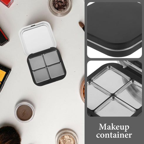 Beaupretty Empty Lipstick Palette Magnetic Eyeshadow Palette Makeup Foundation Blush Container with Mirror for Women Girls Black...