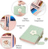 Cute Wallets for Women, Bifold RFID Blocking Small Womens Wallet with Zipper Coin Pocket (Green,Flower)...