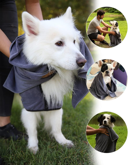 oyapet® Dog Towel Super Absorbent Large Microfiber Towel Dog Bath Towels for Drying Dogs Large (Dog Towels Pet Bath and Grooming- Grey - Large - 3...