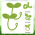 2pcs Knitted Crochet Leaf Sprout, Handmade Crochet Plant Bookmark Green Sprout Crochet Ornament Knitted Bookmark Decorative Leaf Embellishment for...