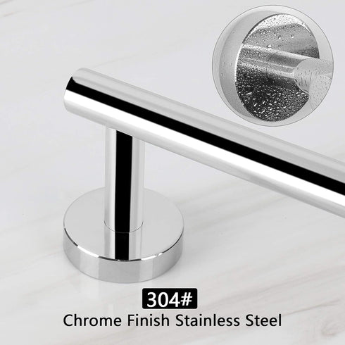 NearMoon Bathroom Towel Bar, Bath Accessories Thicken Stainless Steel Shower Towel Rack for Bathroom, Towel Holder Wall Mounted (1 Pack, Chrome Fi...