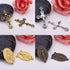SUNNYCLUE Tibetan Style Rosary Cross Charms and Center Miraculous Medal Easter Vintage Cross Crucifix Pendants Oval Chandelier Links Bronze Connec...