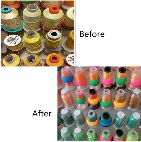 100pcs Thread Spool Savers/Spool Huggers - Prevent Thread Tails from Unwinding for Sewing and Embroidery Machine Thread Spools...