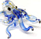 Octopus Miniature Figurines Animals Hand Blown Color Glass Art Collectible Gift Decorate 3.25" (Blue Tone)...
