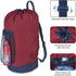 Dalykate Backpack Laundry Bag, Laundry Backpack with Shoulder Straps and Mesh Pocket Durable Nylon Clothes Hamper Bag with Drawstring Closure Red...