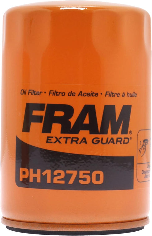 FRAM Extra Guard Spin-On Automotive Replacement Oil Filter, Designed for Conventional and Synthetic Oil Changes Lasting up to 10k Miles, PH12750 w...