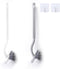 2Pcs Curved Toilet Bowl Brush Without Holder for Bathroom Deep Cleaning, Toilet Brush Durable Under The Rim Household Cleaning Brushes (Gray+White...