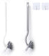 2Pcs Curved Toilet Bowl Brush Without Holder for Bathroom Deep Cleaning, Toilet Brush Durable Under The Rim Household Cleaning Brushes (Gray+White...