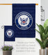 Breeze Decor Proud Grandparent Sailor Garden Flag Armed Forces Navy USN Seabee United State American Military Veteran Retire Official House Banner...