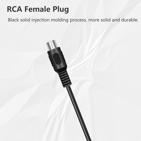 2 Pack RCA Female to Speaker Wire, RCA Female Plug Adapter Connector to Bare Wire Open End Audio Cable for Amplifier Audio Video Receiver Speakers...