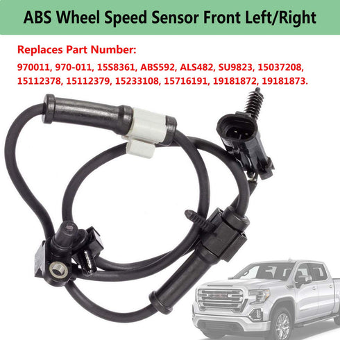 19181873 ABS Wheel Speed Sensor Front Left/Right,Fit for Chevrolet Silverado Express Suburban Tahoe GMC Savanna Sierra Yukon XL Cadillac Escalade ...