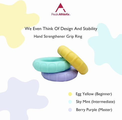 Hand Strengthener Grip Ring Exercisers Squeezer Gripper for Muscle Strengthening Training Tool...